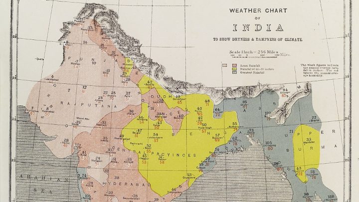 Weather map of India