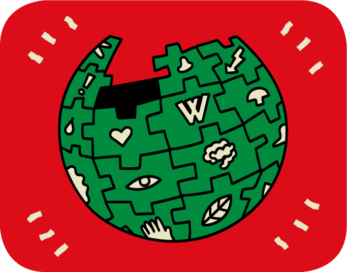 Puzzle globe symbol for Wikipedia 20